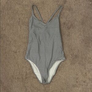 Striped One Piece Swimsuit